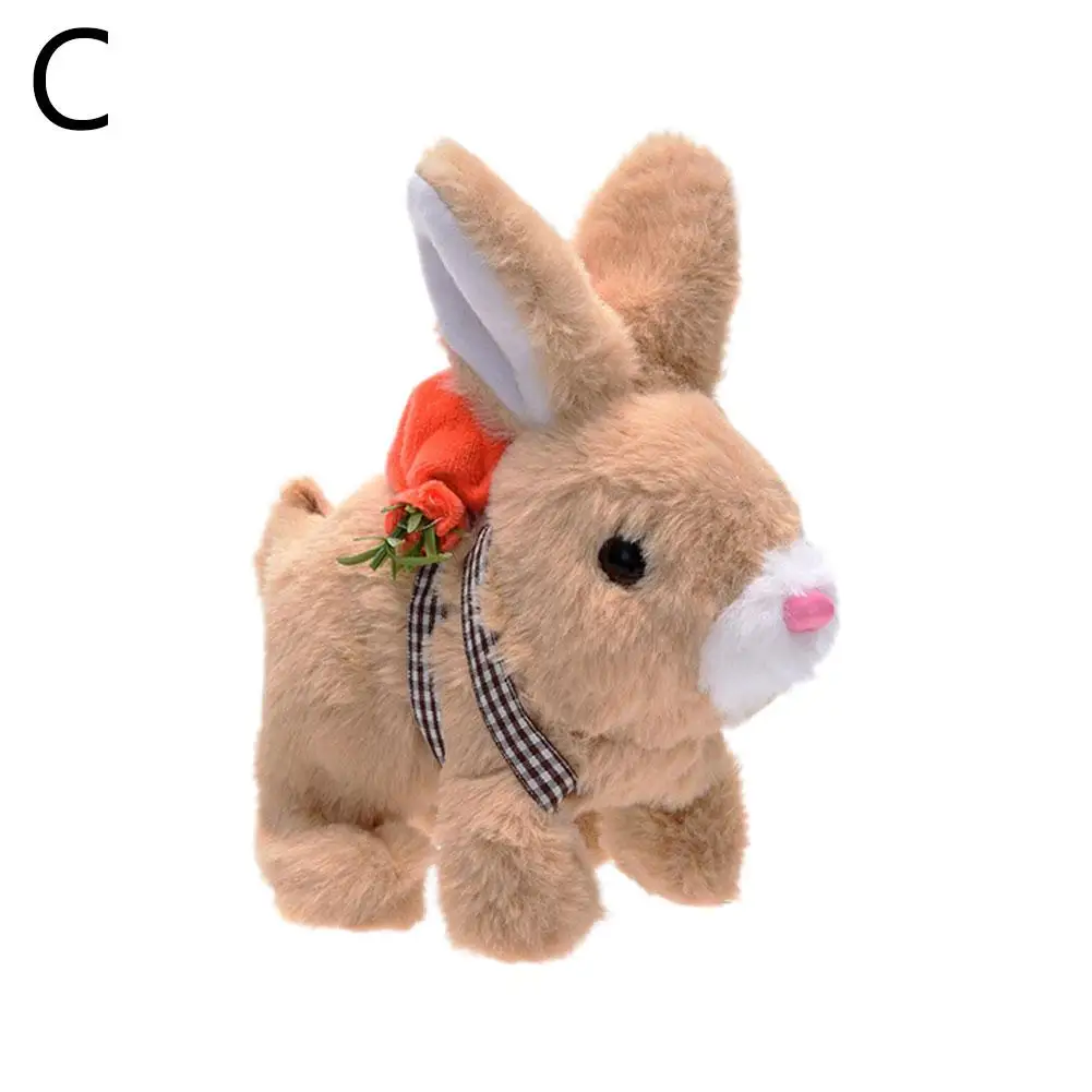 Juguete de conejo para golpear, orejas de movimiento para caminar, interruptor de nariz, conejito de peluche, conejo para caminar, juguete de peluche, regalo para niños pequeños, nacimiento A4y6