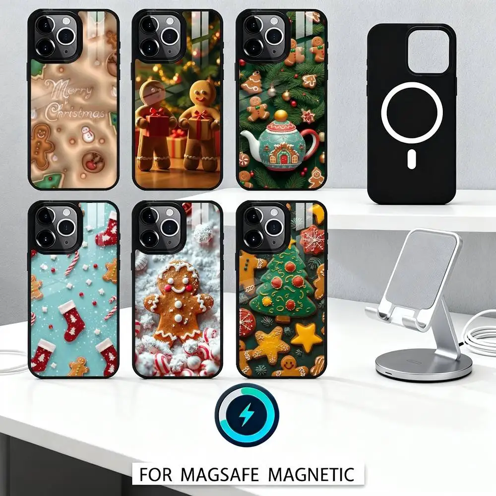 

Wintery Gingerbread Phone Case For iPhone17,16,15,14,13,12,Pro,Max,Magnetic For Magsafe Wireless Charging