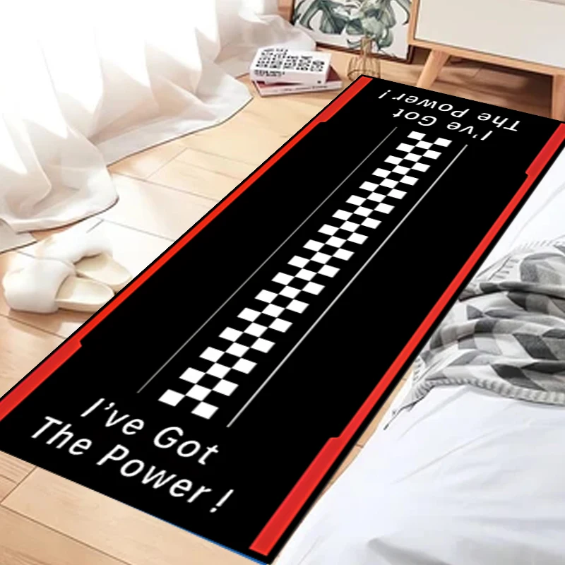 Motorcycle Carpet Garage Mat Racing Cool Moto Display Motorcycle Display Mat Anti-slip Home Decor Long Strip Comfortable Rug