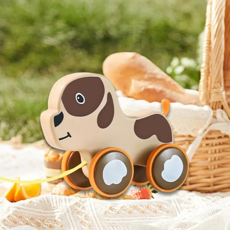 Pull Along Toys For 1 Year Old Cute Animal Shape Push Pull Toy Educational Walking And Balancing Toy Pull Along Interactive Toy