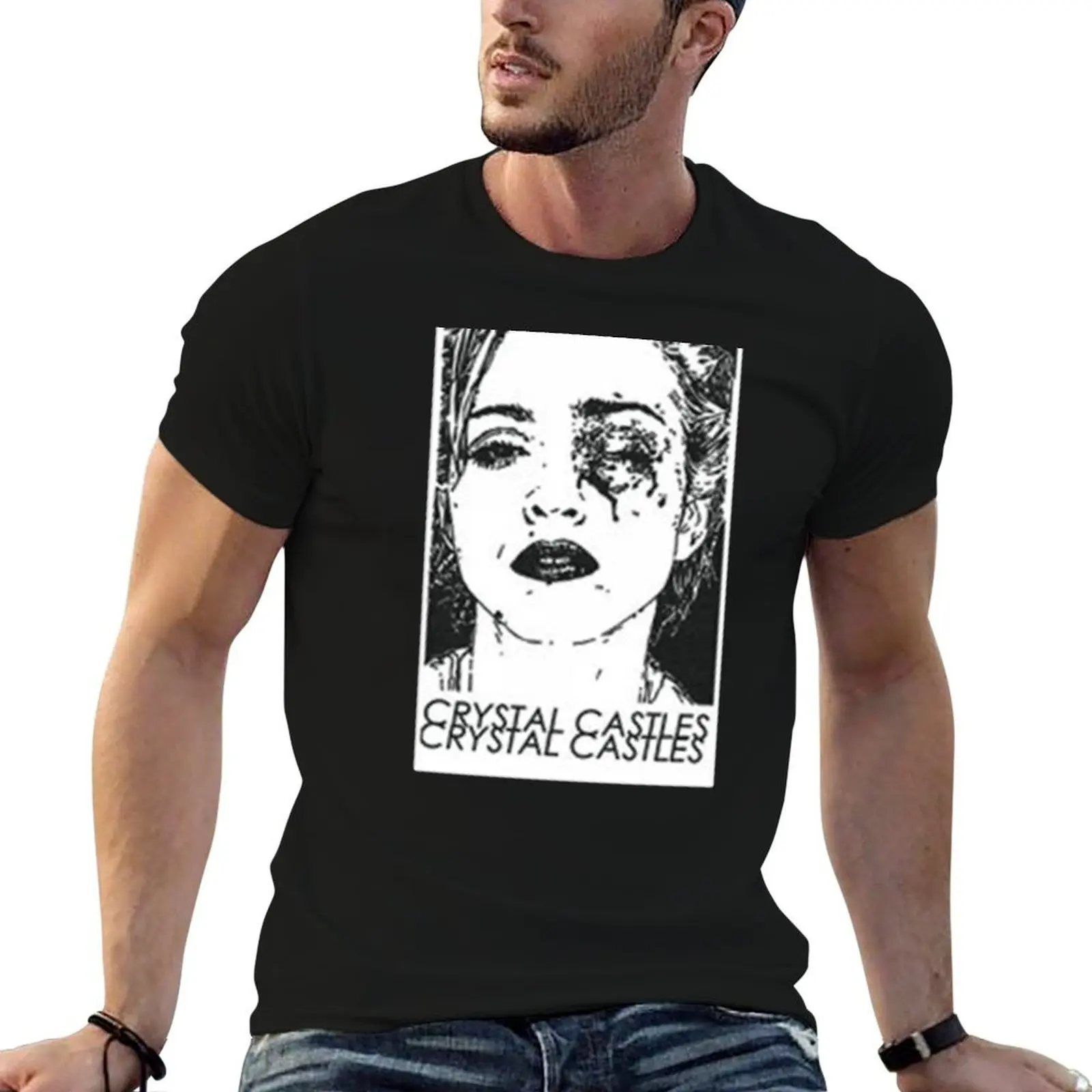 Crystal Castles Band T-Shirt t shirts cotton 100% man t shirt cotton high quality man t shirts cotton T-shirt