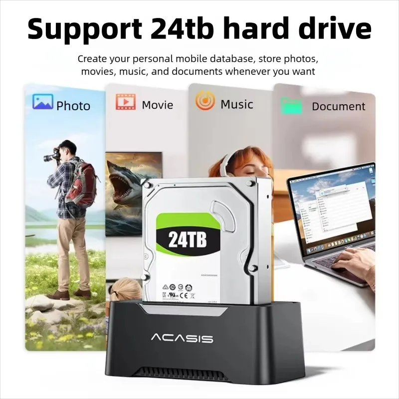 ACASIS External Hard Drive Enclosure Case 2.5/3.5 Inch HDD Docking Station for 2.5