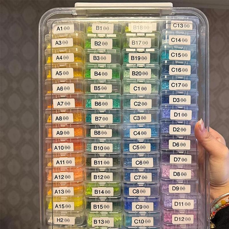 60pcs Transparent Plastic Storage Boxes for Beads, Jewelry,Diamond Painting Embroidery Storage Box-Perfect Gift for Crafters view 3
