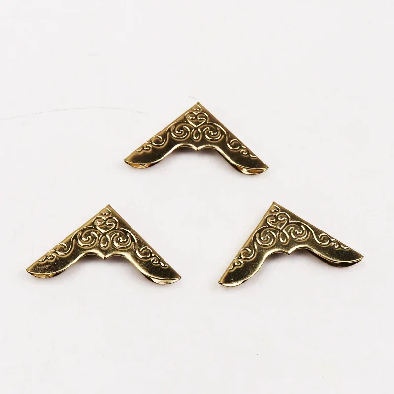20PCS angoli del libro in metallo bronzo Scrapbooking Album Menu cartella protezioni angolari Album fotografico angolo fai da te