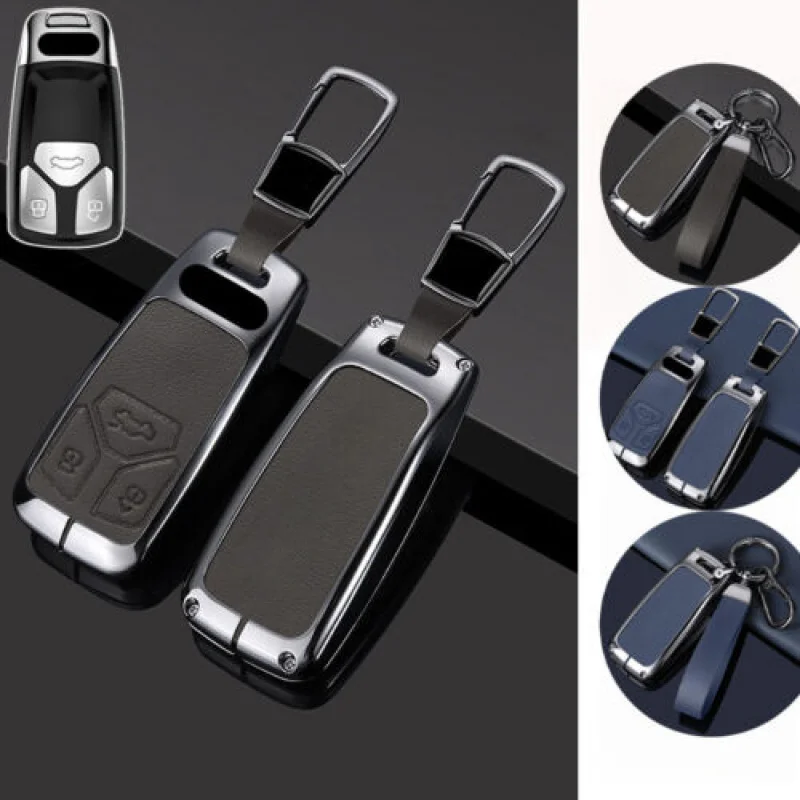 

Кожаный чехол для ключей из цинкового сплава A + для Audi A4 A5 S4 S5 B9 Q7 M4 Q5 TT TTS RS