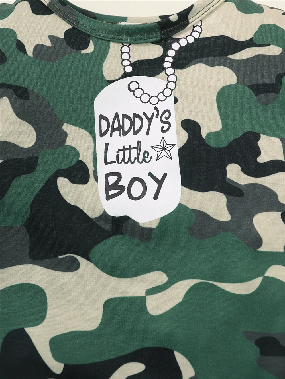 0-18 Months Newborn Baby Boy Summer Fashion Romper Daddy\'s Little Boy Camouflage Short Sleeve Jumpsuit Sport Style Streetwear