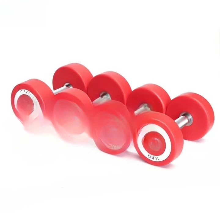 

Adhesive fixed dumbbell set