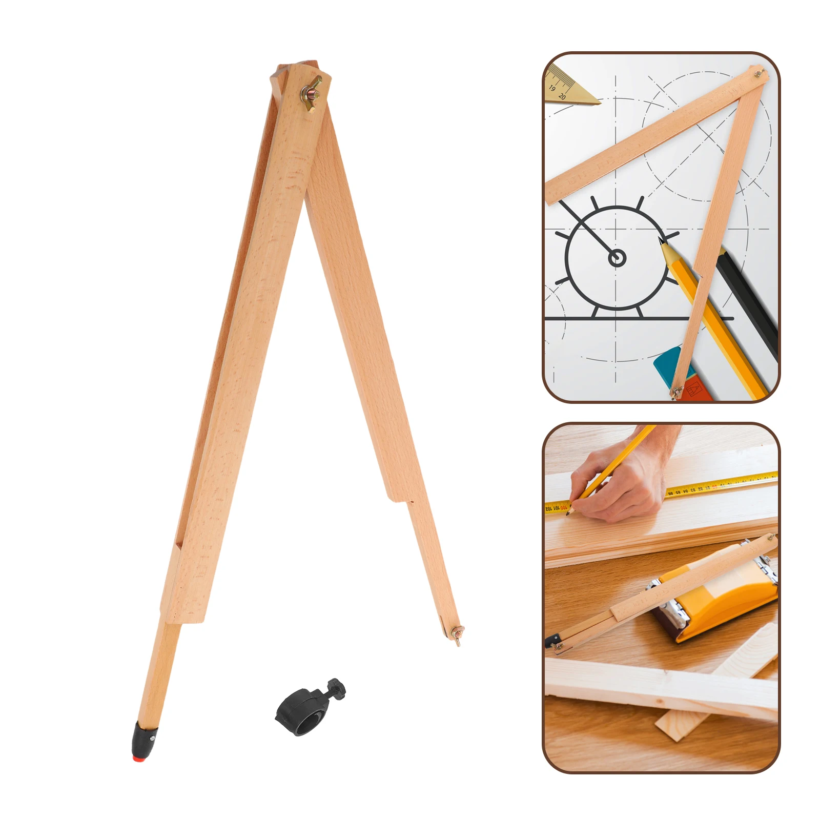 

Multifunctional Teaching Compass Whiteboard Clip Chalk Holder Math Geometry Drawing Tool For Classroom Outdoor Use