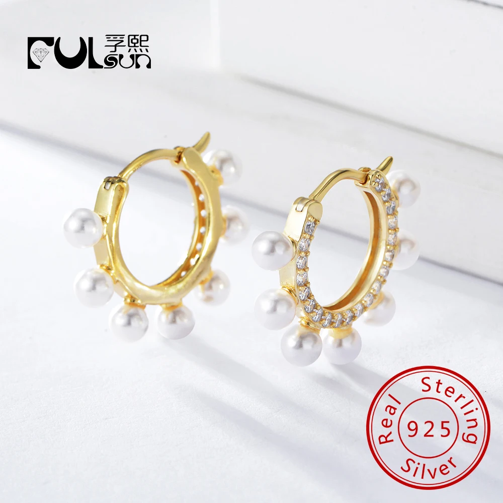 

Романтические помолвочные серьги-кольца из стерлингового серебра 925 пробы с родиевым покрытием в гавайской ракушке и жемчугом с 7 жемчужинами