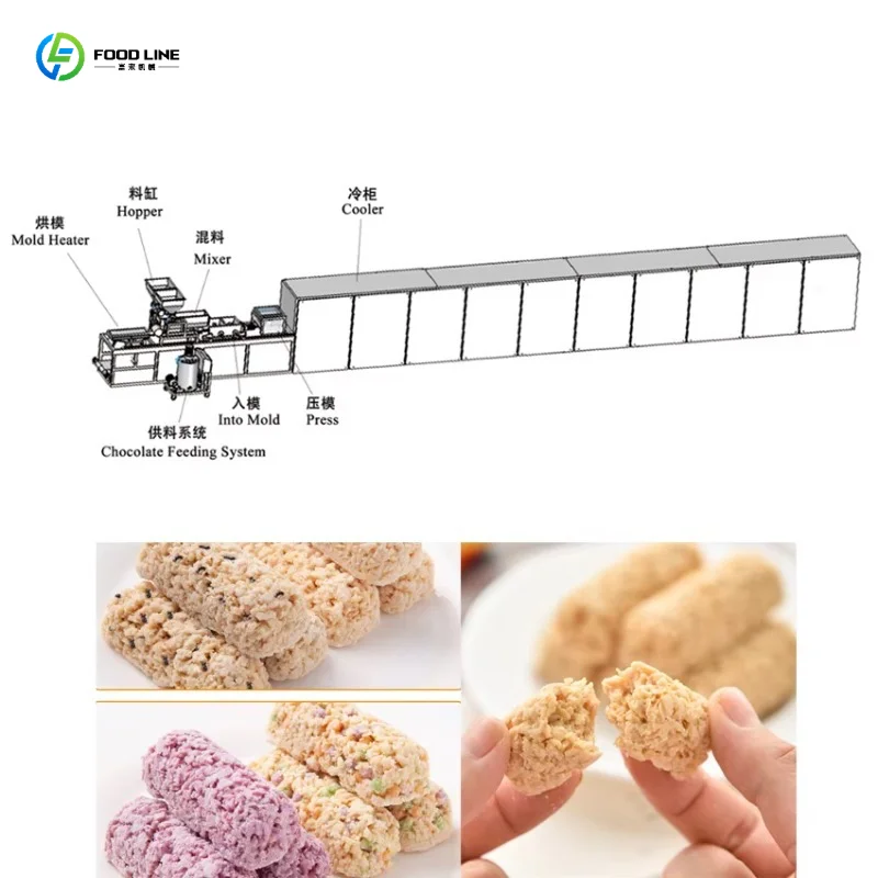 Customized Hot Sale Chocolate Cereal bar Making Machine