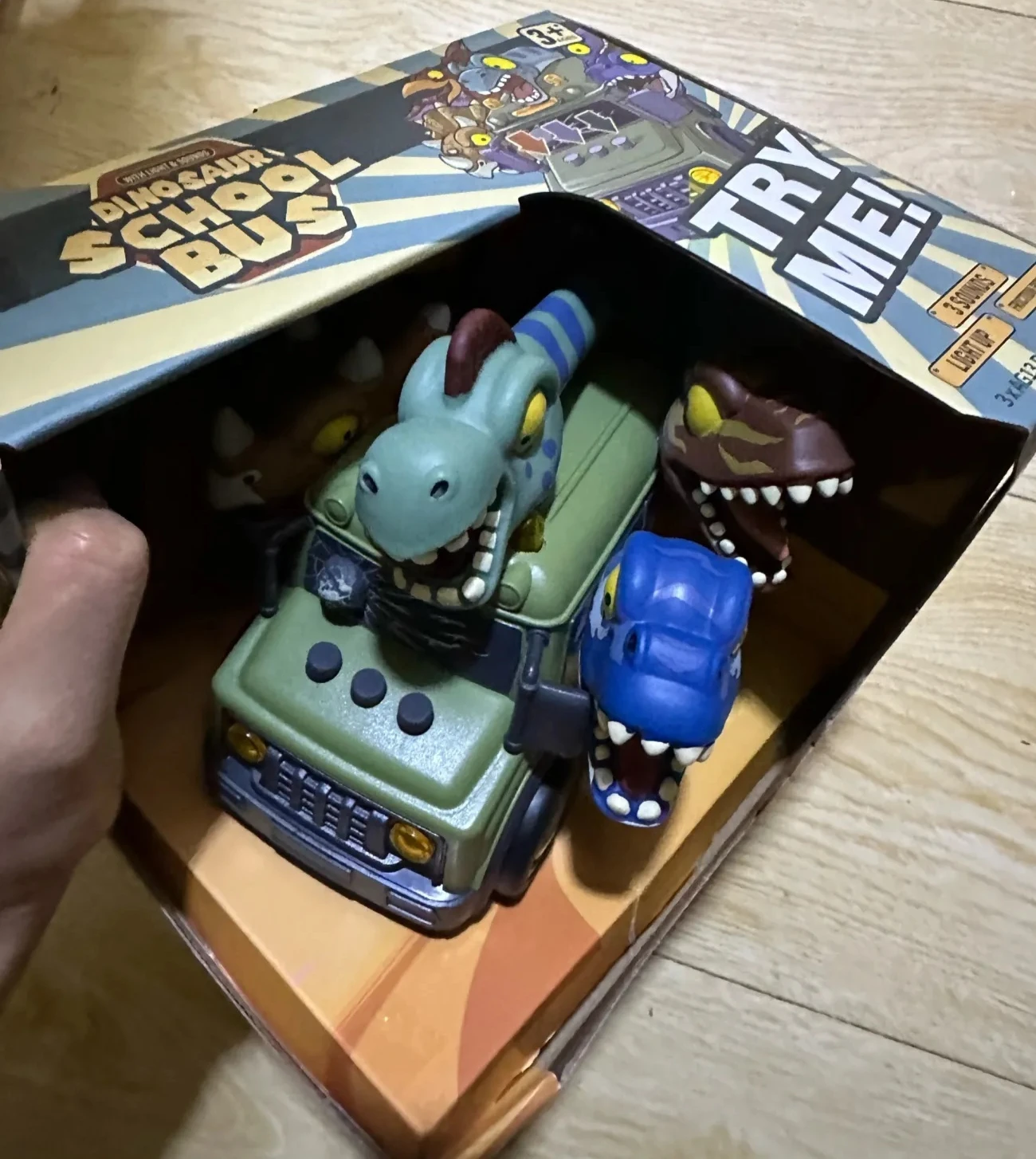 New Dinosaur School Bus Toy Car with Lights & Sounds - Animal Inertia Powered Vehicle, Ocean Monster Bus, Kids' Play Vehicle