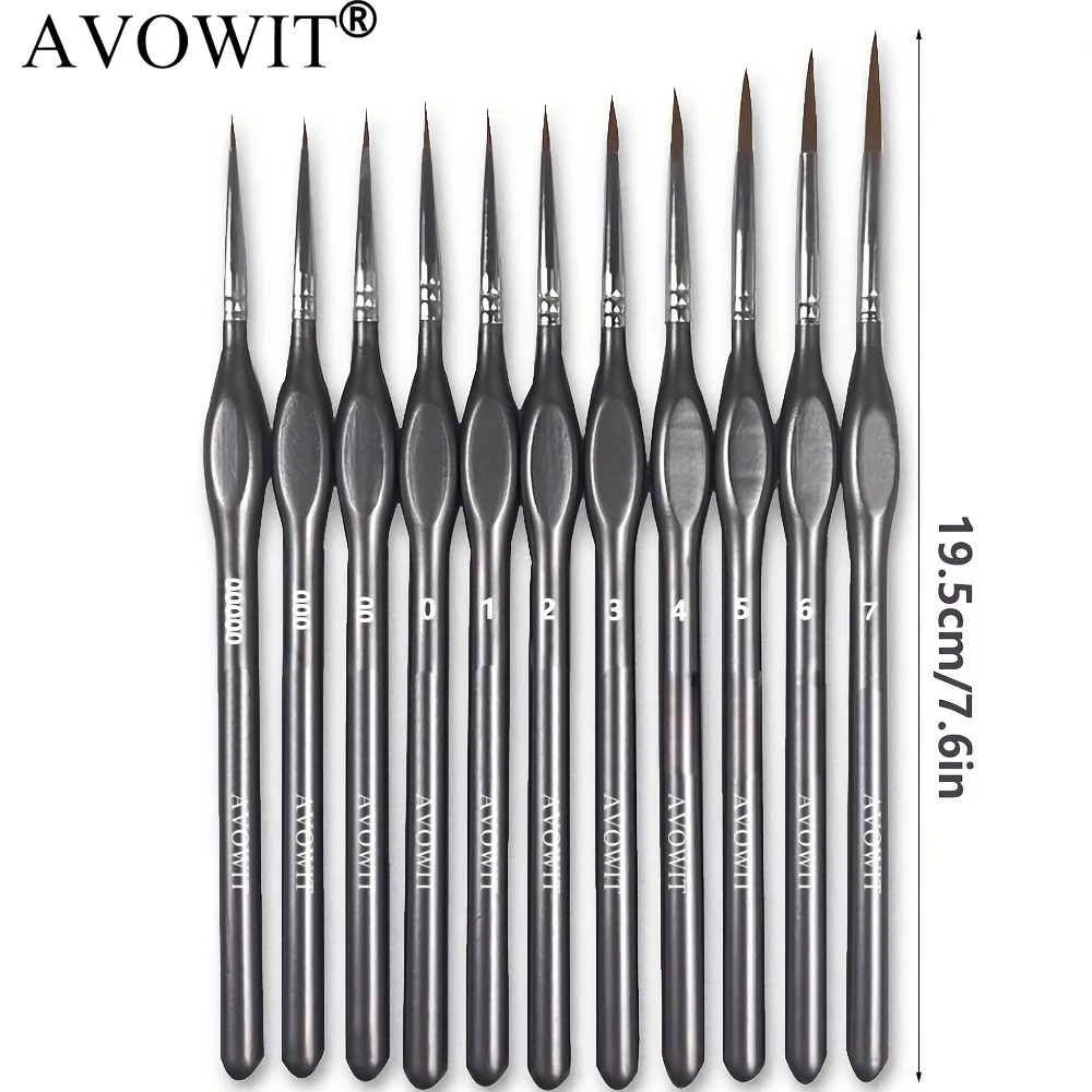 11-Piece Detail Brush Set for Acrylic Painting & Modeling product image