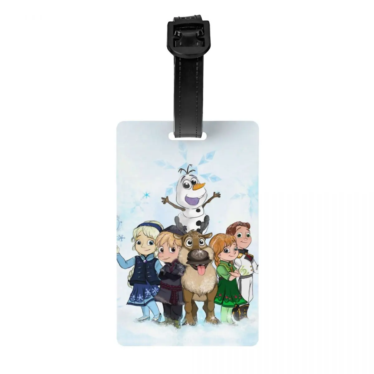 

Изготовленная на заказ багажная бирка с рисунком Эльзы и Анны с именной карточкой, крышка конфиденциальности «Холодное сердце», идентификационная этикетка для дорожной сумки, чемодана