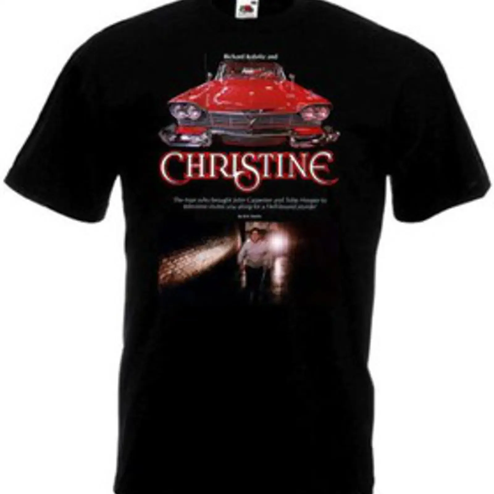 Camiseta Christine v5 negra cartel de película todas las tallas S 5XL vintage Washed Unisex streetwear Top For Everyday Wear
