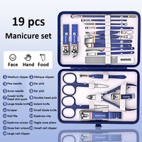 9/19pcs Manicure Set Quality Stainless Steel Nail Clipper Scissor Pedicure Kit Manicure Complete Kit Nails Accessories and Tools