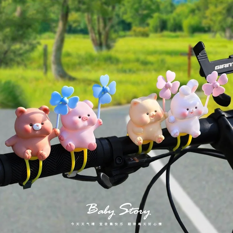 

Pig Electric Car Decoration Ornaments Bicycle Motorcycle Accessories Rearview Mirror Windmill Ornaments Cute Car Accessories