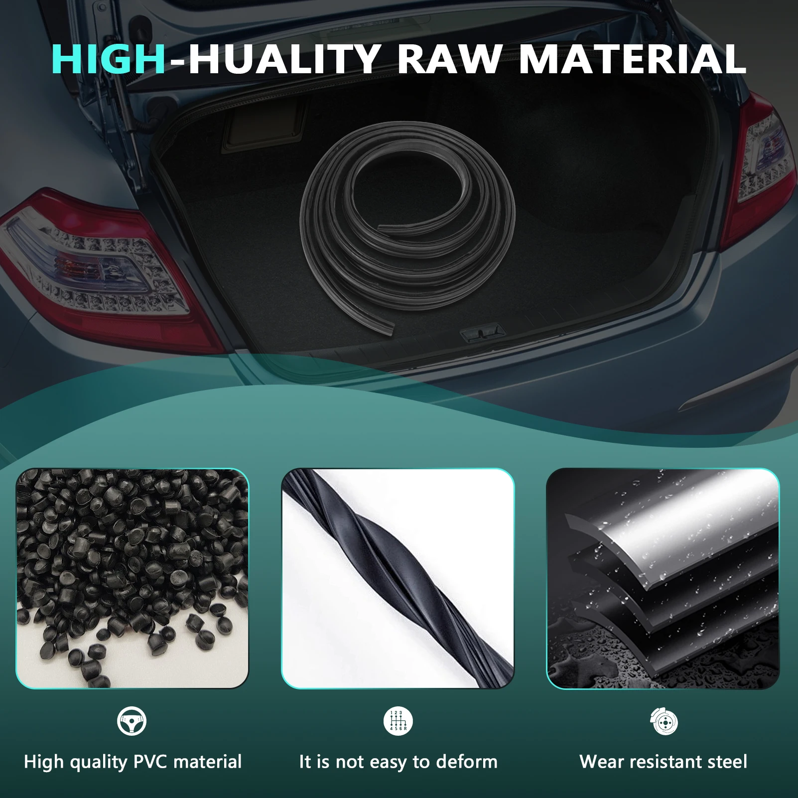 Rear Trunk Weather Stripping Fit for Civic 1996-2000,Rear Trunk Seal Weatherstrip 74865-S04-003