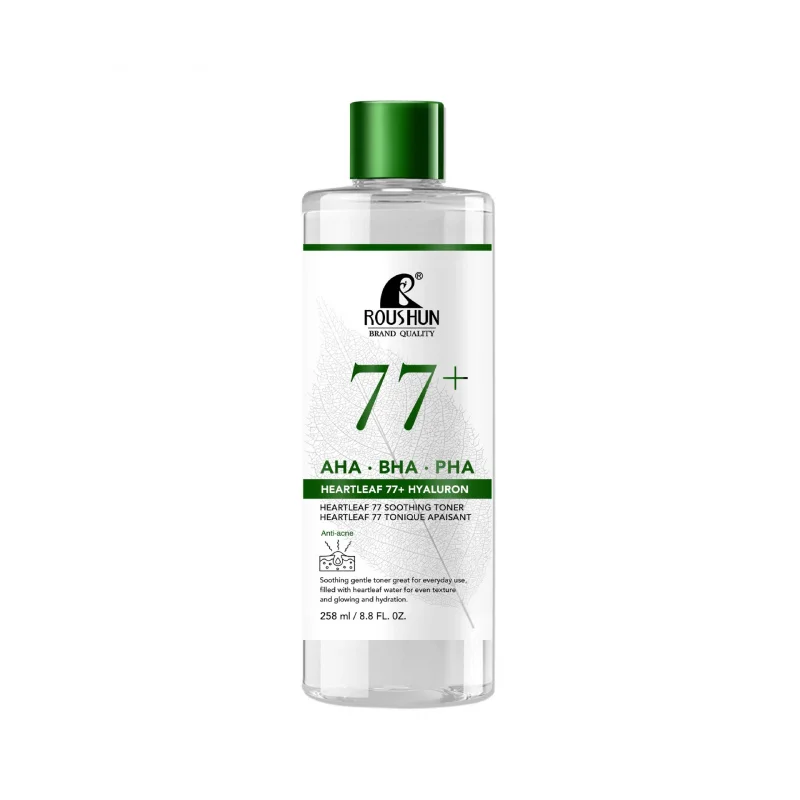 258mlسعة كبيرة ROUSHUN AHA BHA PHA 77+ تونر TONERماء وجه مرطب ومنعش
