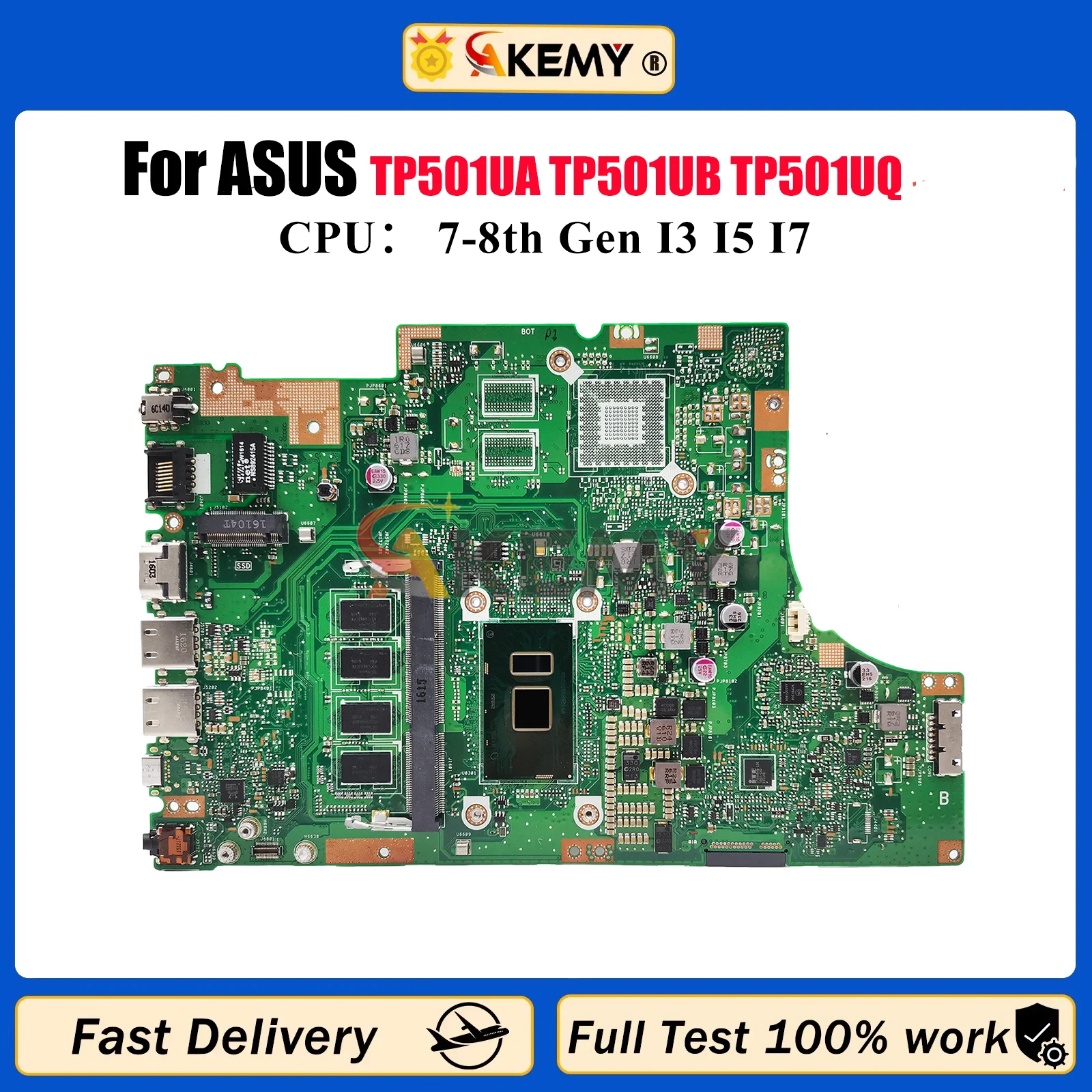 

TP501UA Laptop Motherboard For ASUS VivoBook Flip TP501U TP501UA TP501UB TP501UQ TP501UQK Notebook Mainboard With I3 I5 I7 CPU