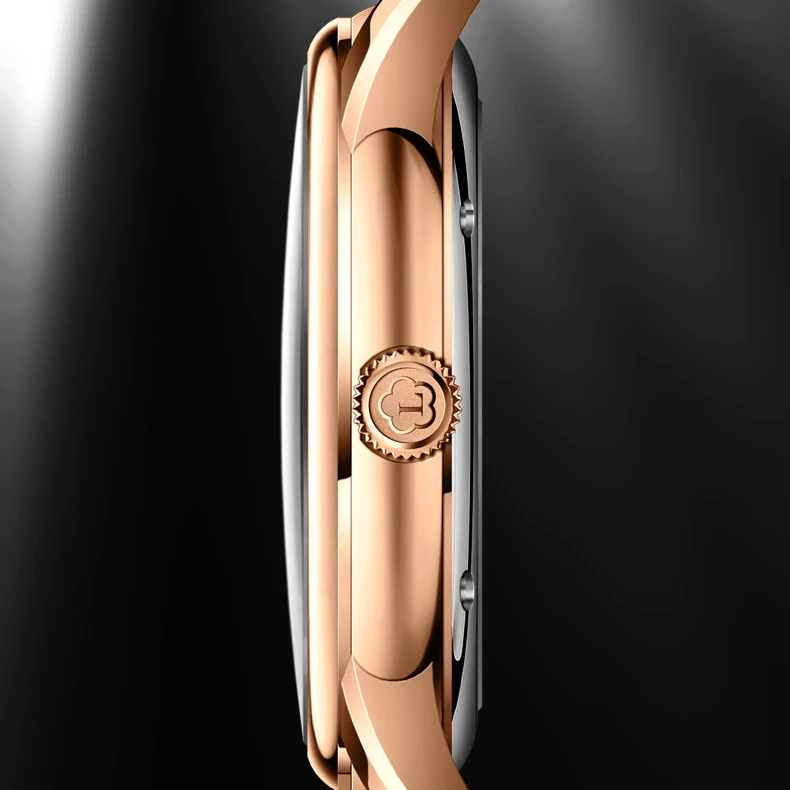 LOBINNI Männer Luxus Uhr 8,5 MM Vintage Ultradünne Automatische Uhren Mechanische Armbanduhr 50M Wasserdicht Saphir Kleine Rotor