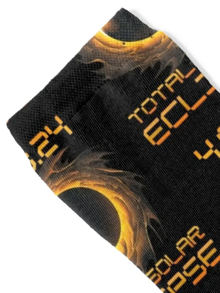 Total Solar Eclipse 2024 Socks halloween winter thermal warm winter Boy Child Socks Women's