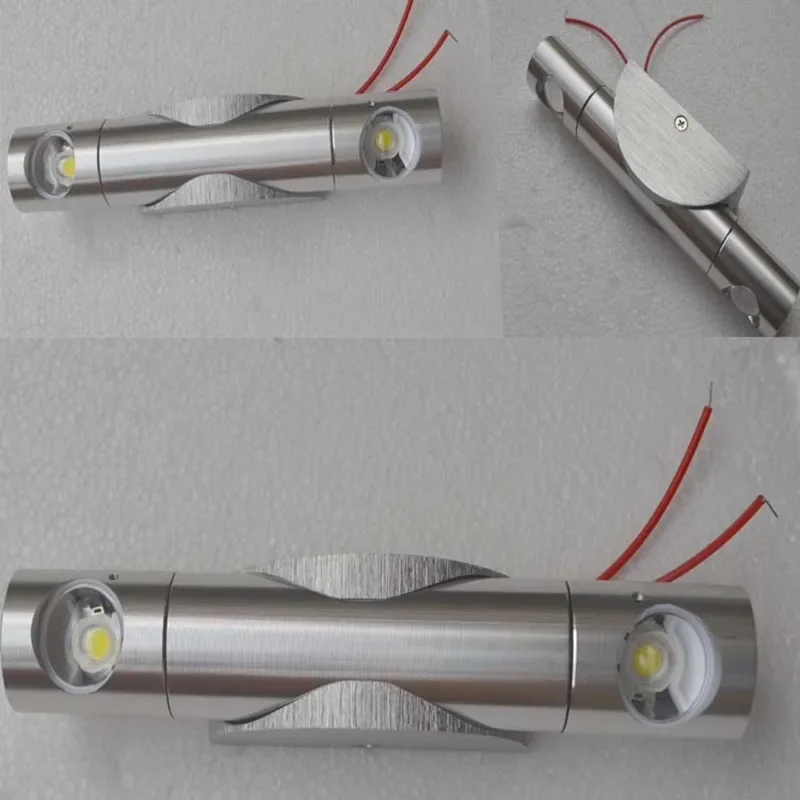 

6W Led wall lamp 2x3W chip spot led light modern home decoration 360 rotation led lamp AC85-265V