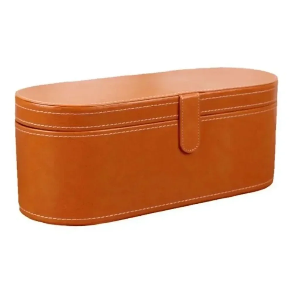 Leather Storage Box for Curling Stick Carry Case Shockproof Box Curling Iron Storage Bags for Dyson Airwrap Travel Storage Pouch