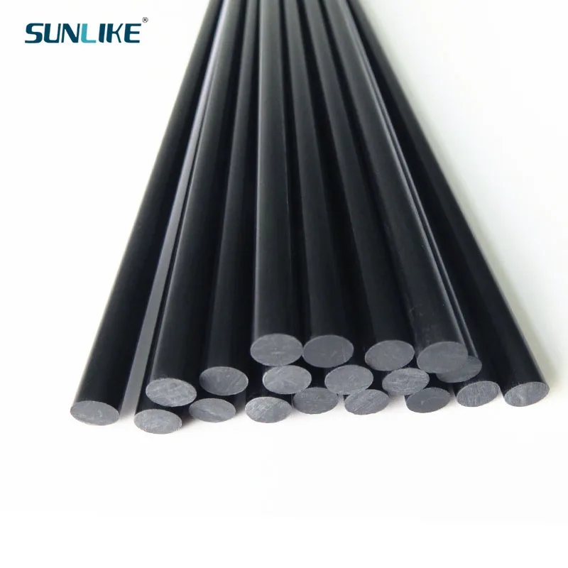 2Pcs Length 1000mm Solid Carbon Fiber Rod Reinforcement Rod Diameter 8mm 9mm 10mm 12mm 14mm RC Aircraft Matte Rod