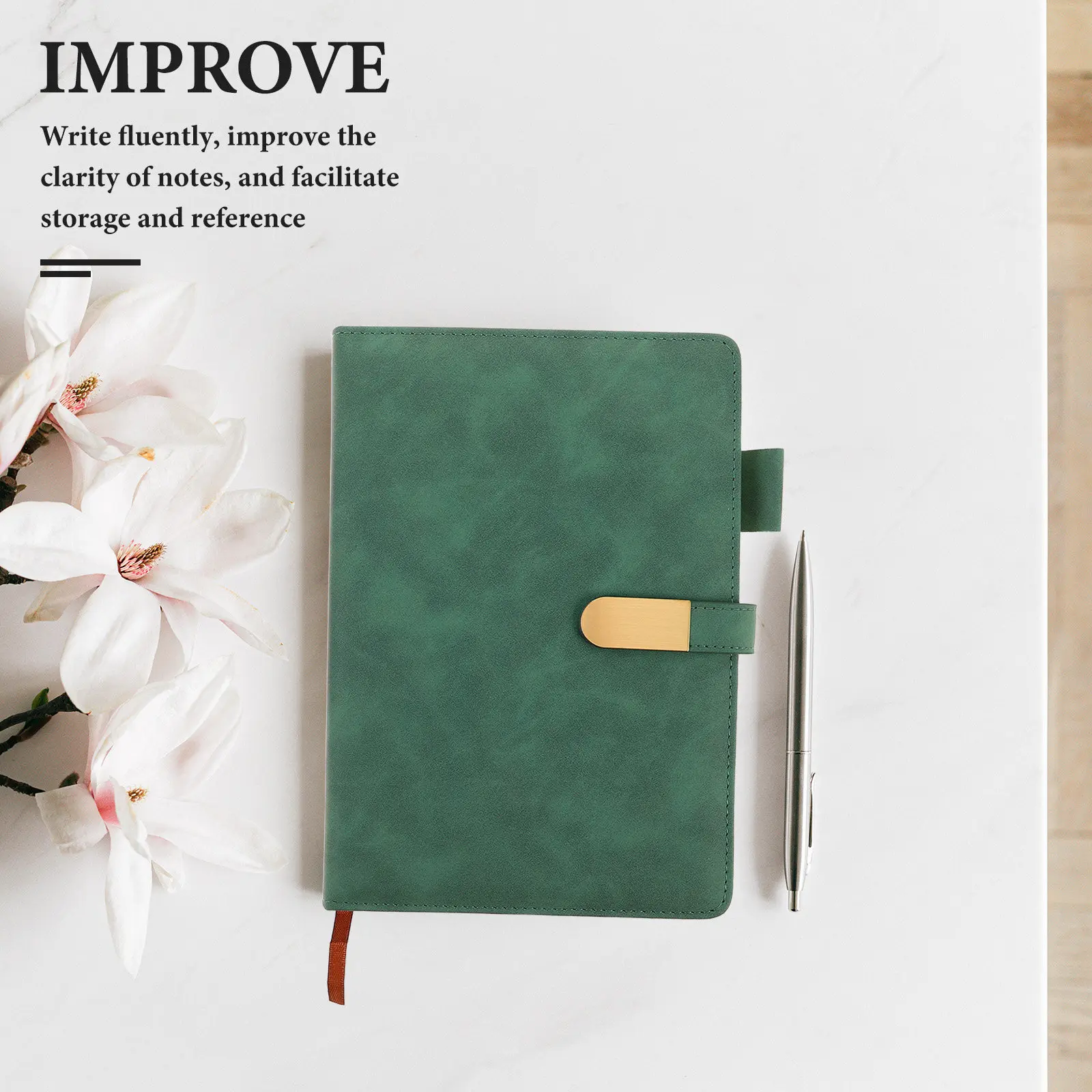 A5 Writing Notebook Set Smooth Bleed-Proof Paper Portable for Office Meetings Student Notes Personal Journaling Travel Diary