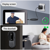 2.4G WiFi Wireless Visual Doorbell HD 4.3 Inch IPS Screen IR Night Vision Door Eye Camera Video Intercom Doorbell