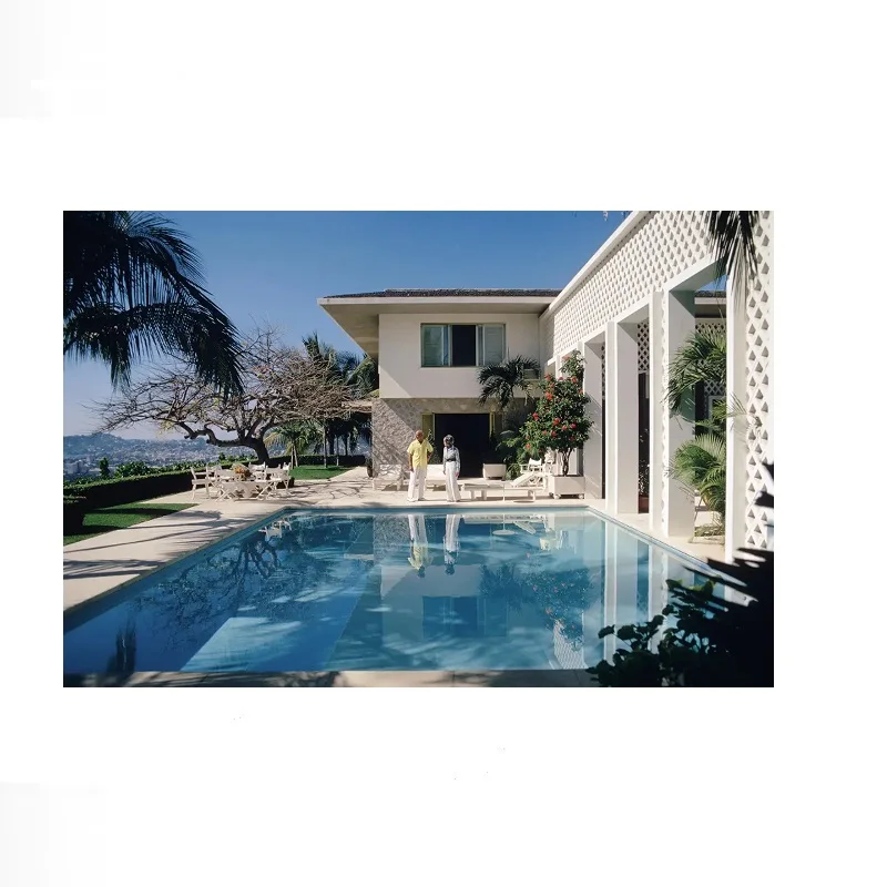 Slim Aarons Acapulco Pool Slim Aarons Estate Stamped, Print Art Canvas Poster,Living Room , Home Wall Decor Picture