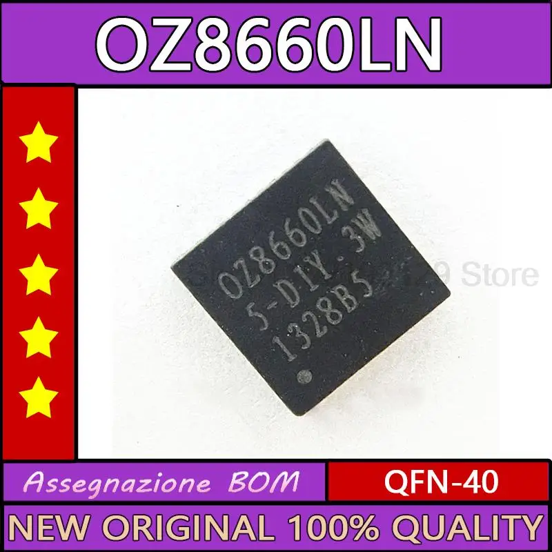 5PCS OZ8660LN 8660LN QFN-40 New original ic chip 