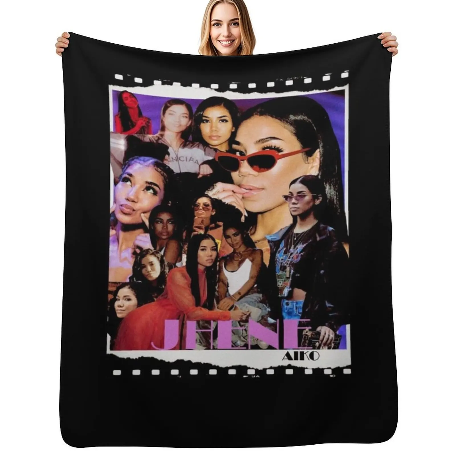 

Jhene Aiko Graphic Design Throw Blanket Compact Warm Blanket for Car Road Trip