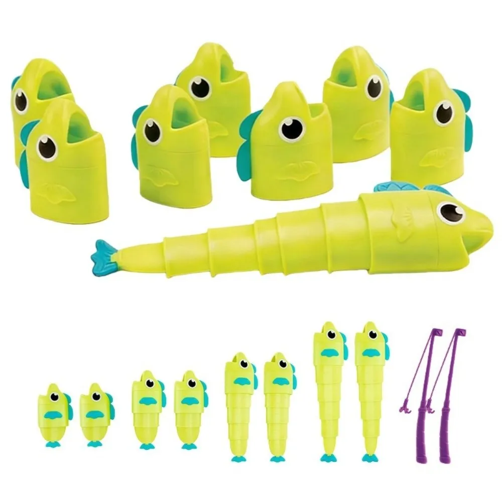 Retractable Educational Fishing Game Set Parent-Unisex Interactive Intellectual Development Desktop Board Game Board Game Style