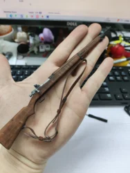 1PC 1/6 Handmade Solid Wood Metal Springfield Rifle Toy Gun WW2 Soldier for Action Figures