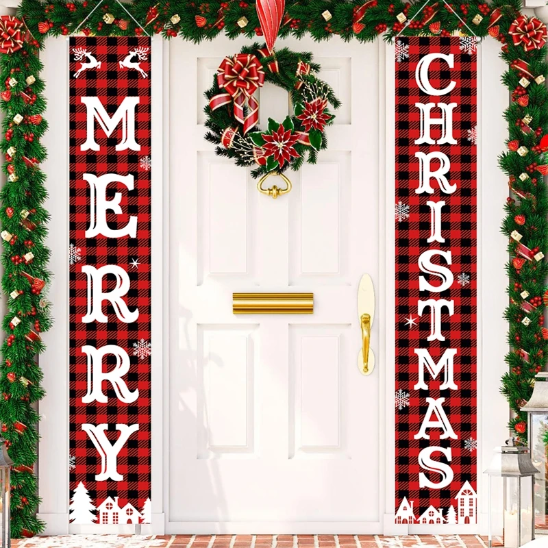 Christmas Door Decoration Merry Christmas Decorations For Home 2024 Navidad Noel Kerst Natal Xmas Ornaments New Year Gifts 2025