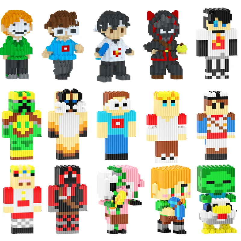 

Mini Pixel world building block doll Dream handmade building block building model tandem diy children's toys
