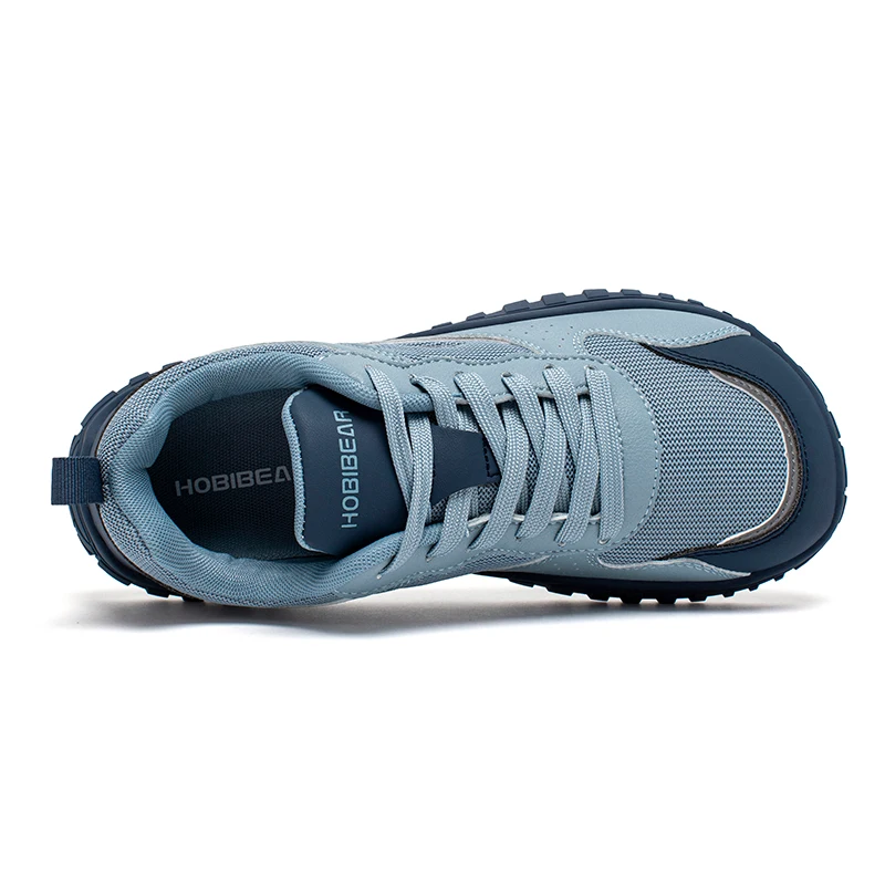 أحذية HOBIBEAR بمقدمة واسعة للمشي لمسافات طويلة للجنسين أحذية رياضية خارجية غير قابلة للانزلاق من الجلد الصناعي برباط للمشي #2