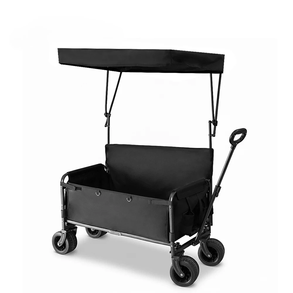 Sonuto 660 Lbs Camping Cart Outdoor Sunshade High-Strength Capacity Sofa Wagon Loveseat Folding Includes Cup Holder Seat