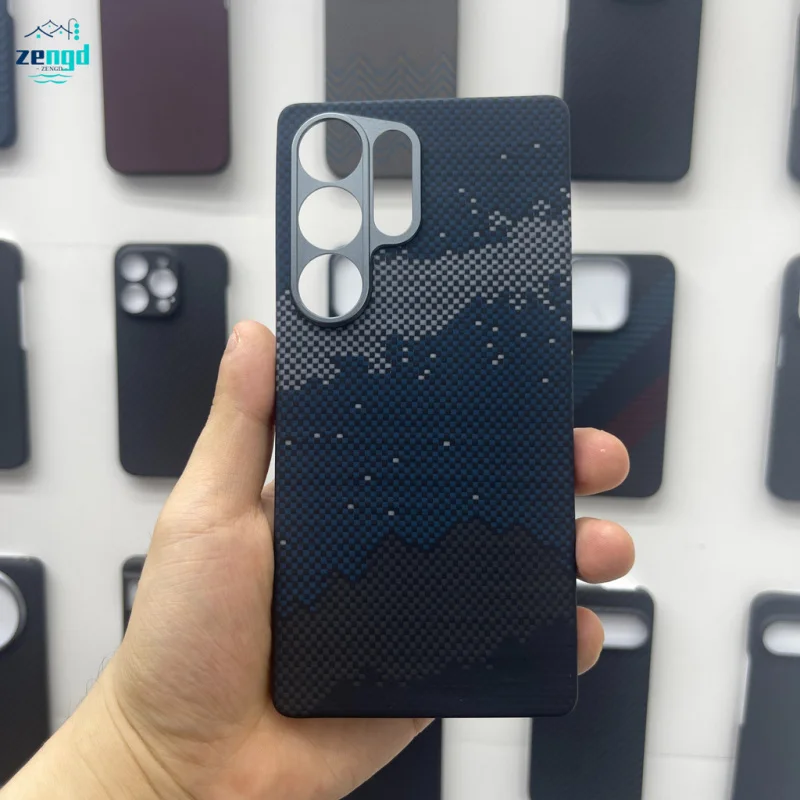 

Для Samsung Galaxy S25 Ultra Aramid Fiber Galaxy Gradient Противоударный противоударный чехол с защитой от желтений