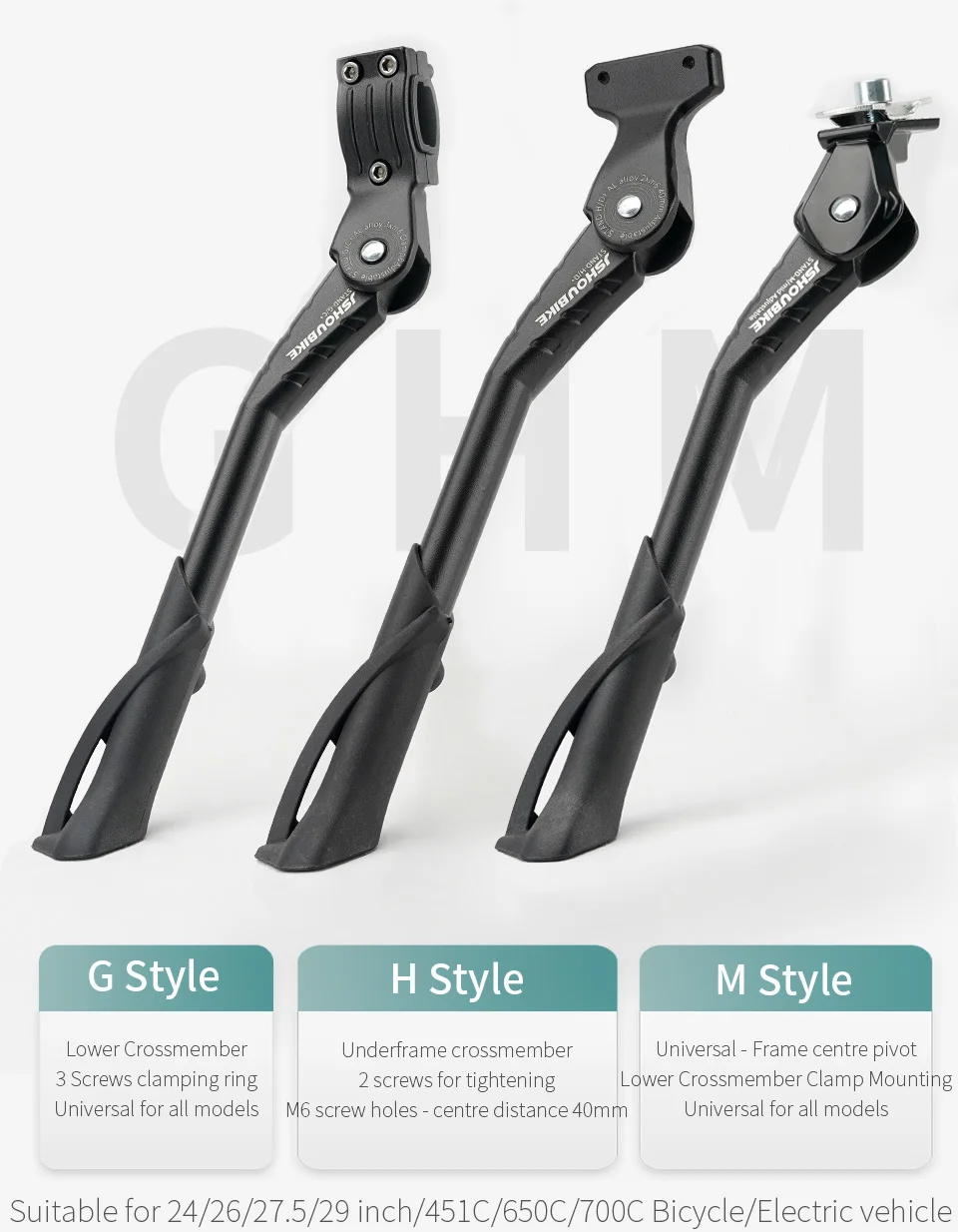 Jshoubike verstellbarer Fahrradst änder Aluminium legierung MTB/Schnee/Faltrad/Elektro fahrzeug Fahrrad Seiten fuß stütze 24-29 Zoll – Detail 5