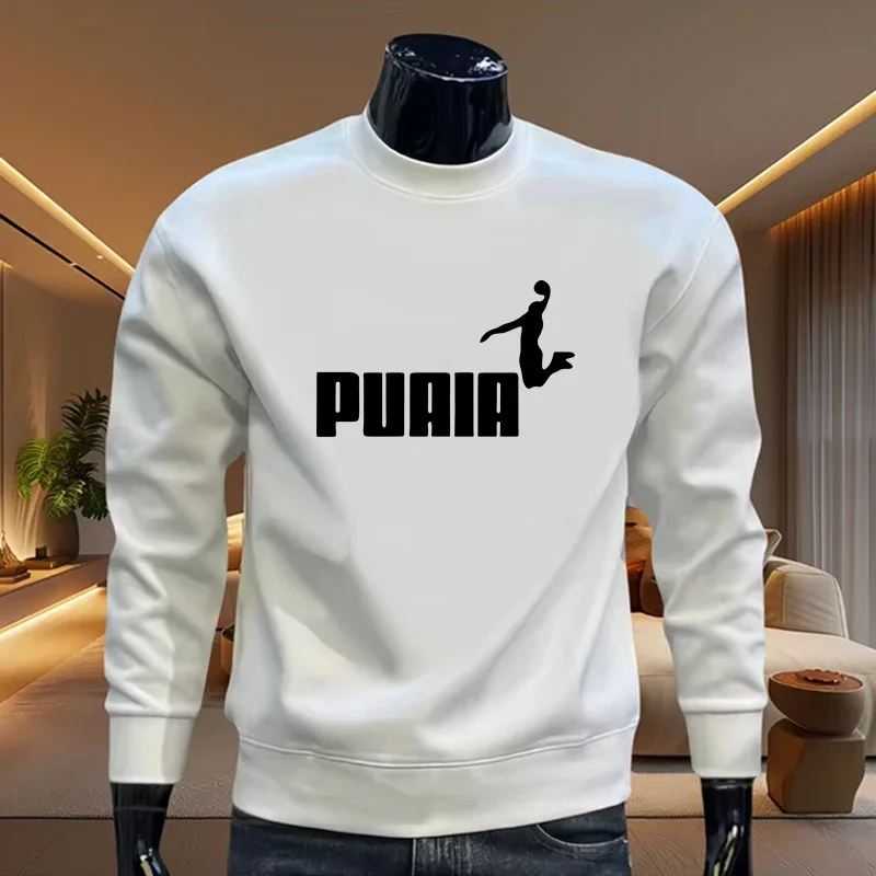 2026 Neuankömmling Herren Langarm-T-Shirt Urban Casual Fashion O-Ausschnitt Hoodie Frühling Herbst Komfort Warmer Pullover Herrenbekleidung – Detail 3