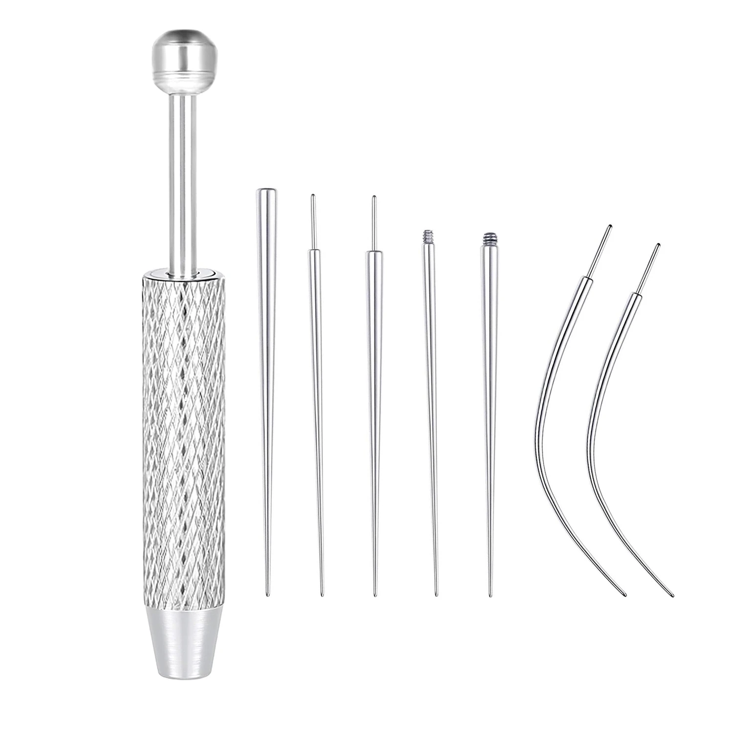 14/16/18G Titan gebogene Kegel Einsetzen Pin Werkzeug Innengewinde Piercing Kit für Tragus Helix Lippe Nase Piercing Schmuck