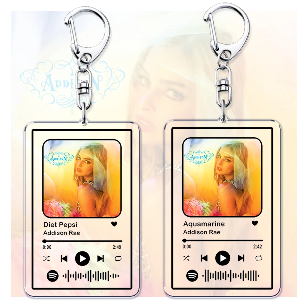 حار المغني أديسون راي أغاني سلاسل المفاتيح للنساء اكسسوارات حقيبة حمية بيبسي الزبرجد الموسيقى المفاتيح المشجعين صديق الهدايا #1