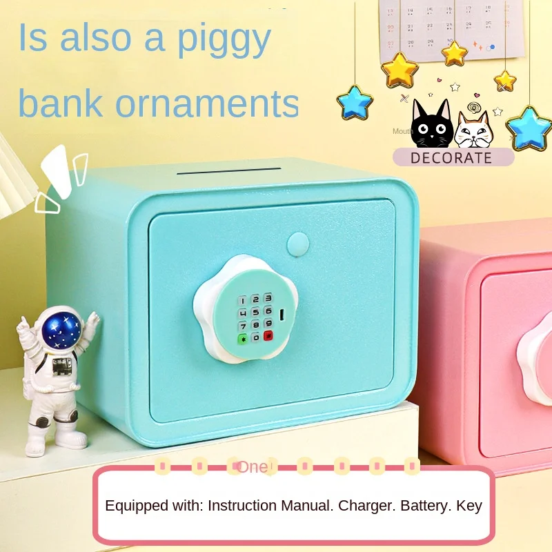 2024 Password Money Bank Electronic Coin Saver Coin Box Mini Safe File Box Cross Border Children Students