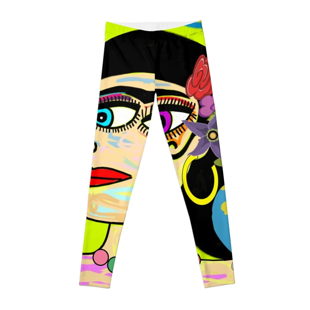 Latin Lady with Budgie and Flowers Leggings Jogger pants Golf wear legings for fitness trousers Womens Leggings