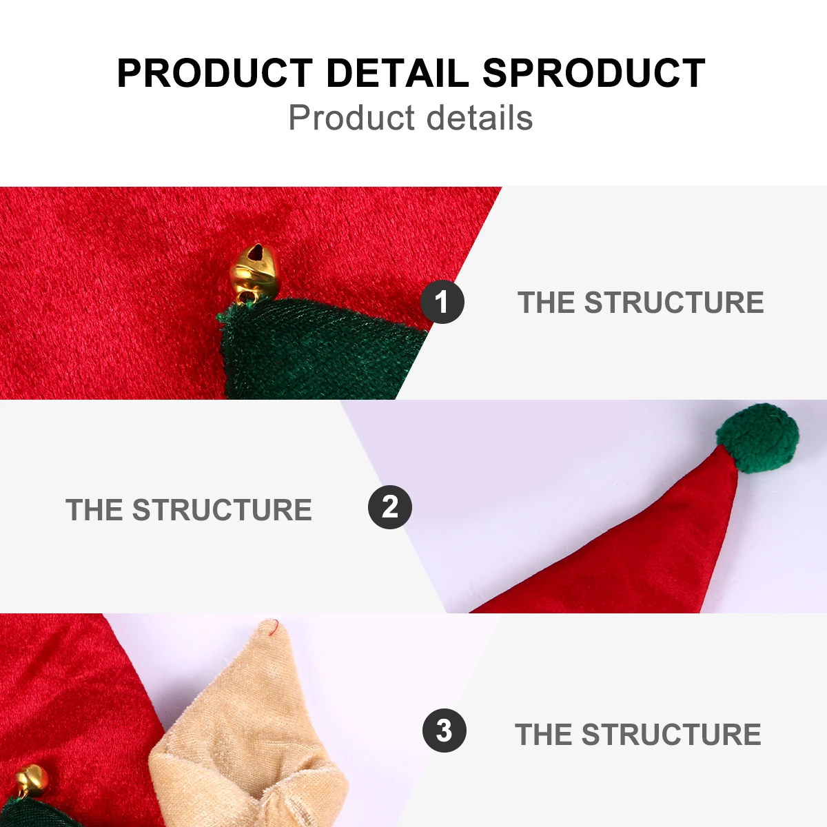 

1Pcs Christmas Velour Elf Hat Bell Decor Party Costume Accessory Festive Wearable Hat for Family Gathering Gift Idea Stocking