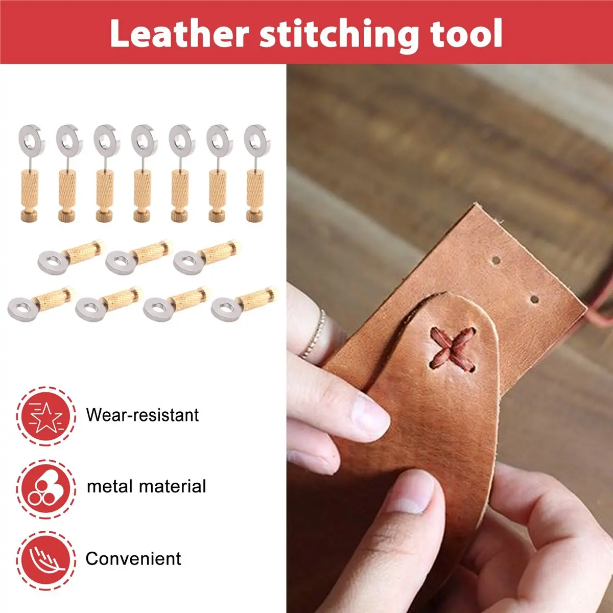 

Набор из 14 кожаных позиционирующих игл MALL, иглы для разметки кожи, фиксирующие штифты для кожи, иглы для разметки в кожевенном деле