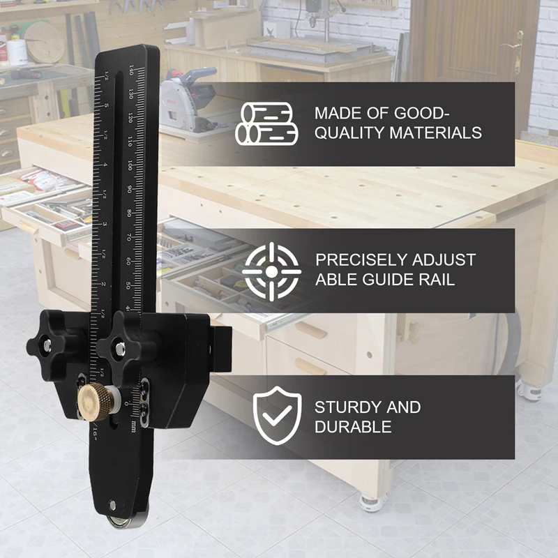 Table Saw Jig Guide For Repetitive Narrow Thin Strip Cuts Fast Thin Ripping Guide For 3/8In X 3/4In T Slot 1 PCS