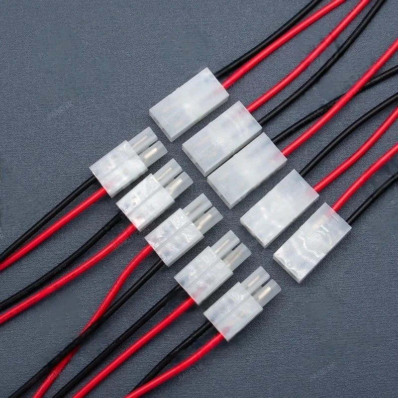 5Pairs 6.2mm 2 Pin 22AWG L6.2-2P Tamiya Male  Female  Male and Female with 20cm 30cm Long Wire Cables Connectors new